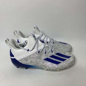 Adidas Football Cleats Adizero Reign Young King Mens Size 9 FU6707 Floral Blue